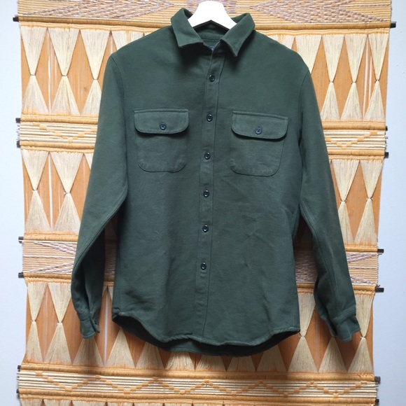 J Crew Heavyweight Chamois Shirt Dark 